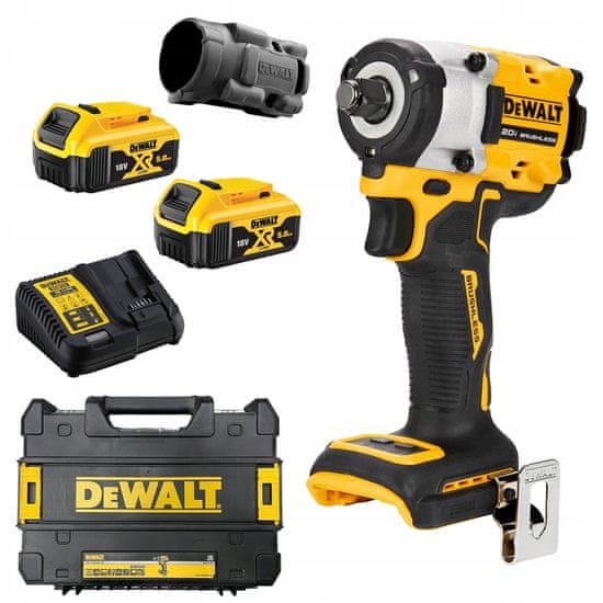 DeWalt Rázový klíč 406Nm 18V XR 1/2 2x5Ah DeWALT DCF921P2T + gumová bota PB921