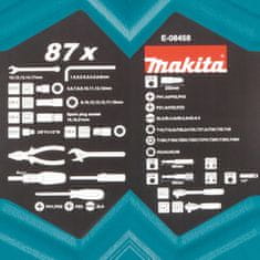 Makita Sada nářadí Makita E-08458 87 položek Klíče, adaptéry, nástrčné hlavice, bity