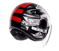 AGV ETERES E2206 HISTORY MATT BLACK/WHITE/RED vel. L