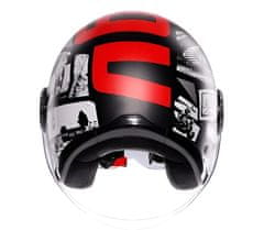 AGV ETERES E2206 HISTORY MATT BLACK/WHITE/RED vel. L