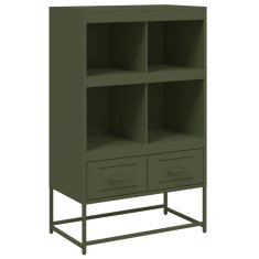 Vidaxl Skříň highboard olivově zelená 68 x 39 x 111,5 cm ocel