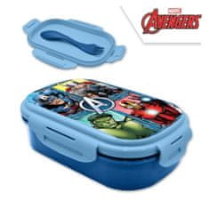 KIDS LICENSING Dělený plastový box na svačinu s vidličkou AVENGERS, AV16034