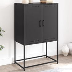 Vidaxl Skříň highboard černá 68,5 x 38,5 x 107 cm ocel