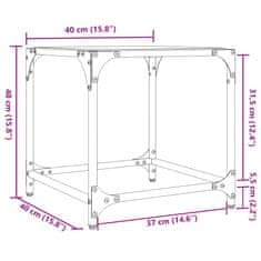 Vidaxl Konferenční stolky černá skleněná deska 2 ks 40x40x40 cm ocel