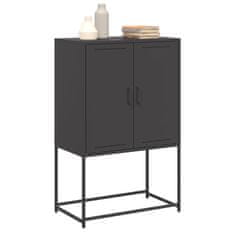 Vidaxl Skříň highboard černá 68,5 x 38,5 x 107 cm ocel