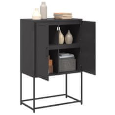 Vidaxl Skříň highboard černá 68,5 x 38,5 x 107 cm ocel