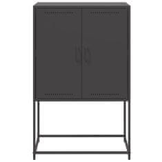 Vidaxl Skříň highboard černá 68,5 x 38,5 x 107 cm ocel