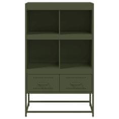 Vidaxl Skříň highboard olivově zelená 68 x 39 x 111,5 cm ocel