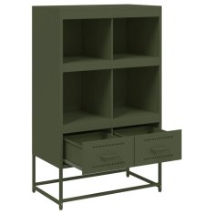 Vidaxl Skříň highboard olivově zelená 68 x 39 x 111,5 cm ocel