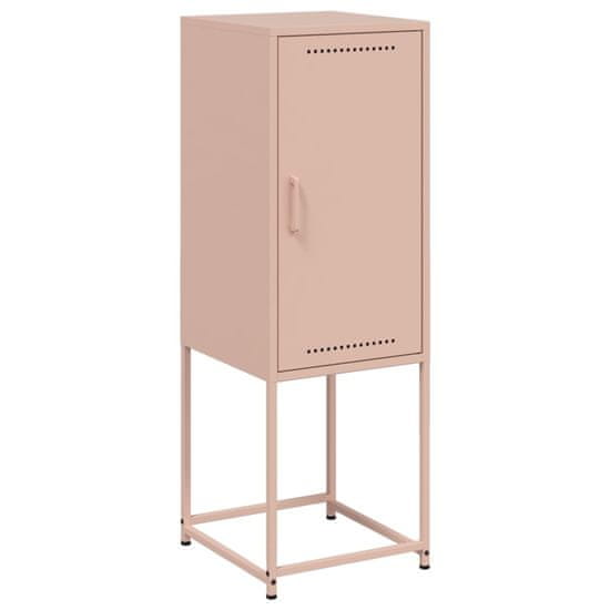 Vidaxl Skříň highboard růžová 36 x 39 x 107 cm ocel