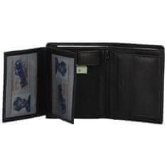Delami Pánská kožená peněženka s výrazným prošíváním Tommaso, černá