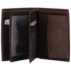 Delami Pánská praktická kožená peněženka Eugenio, hnědá