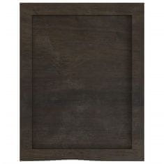 Vidaxl Koupelnová deska tmavě hnědá 40x50x(2-6) cm ošetřený masiv