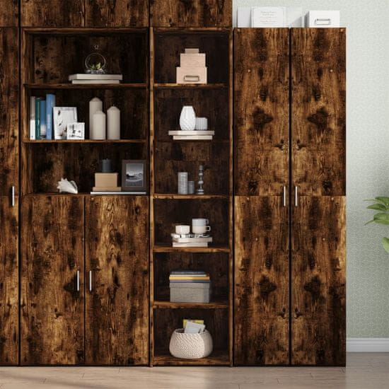 shumee Skříň highboard kouřový dub 45 x 41 x 185 cm kompozitní dřevo