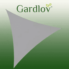 Gardlov Stínová Plachta Trojúhelník 3x3x3m, Šedá, Polyester+Nerez, Hustota 120g/m2