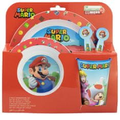 Stor 5 - dílný plastový jídelní set Super Mario