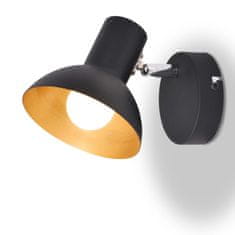 Vidaxl Nástěnná lampa, 2 ks, na 2 žárovky E27, černo-zlatá