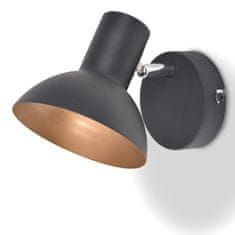 Vidaxl Nástěnná lampa, 2 ks, na 2 žárovky E27, černo-zlatá