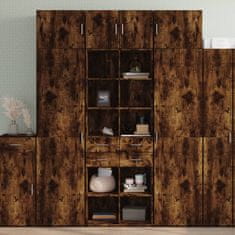 shumee Skříň highboard kouřový dub 70 x 42.5 x 185 cm kompozitní dřevo