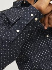 Jack&Jones Pánská košile JJJOE Slim Fit 12260131 Black (Velikost S)
