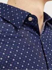 Jack&Jones Pánská košile JJJOE Slim Fit 12260131 Navy Blazer (Velikost S)