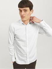 Jack&Jones Pánská košile JJJOE Slim Fit 12260131 White (Velikost S)