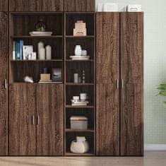 shumee Skříň highboard hnědý dub 40 x 41 x 185 cm kompozitní dřevo