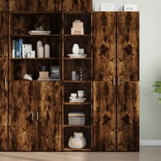 shumee Skříň highboard kouřový dub 40 x 41 x 185 cm kompozitní dřevo