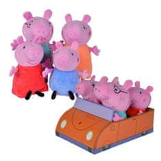 Simba Simba Peppa Pig maskot set George Mummy Daddy Pig in the car ZA5436