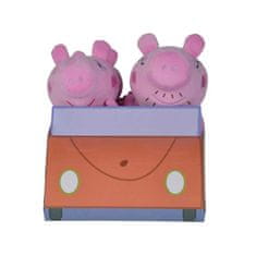 Simba Simba Peppa Pig maskot set George Mummy Daddy Pig in the car ZA5436