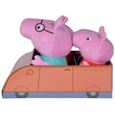 Simba Simba Peppa Pig maskot set George Mummy Daddy Pig in the car ZA5436