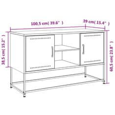 Vidaxl TV skříňka černá 100,5 x 39 x 60,5 cm ocel