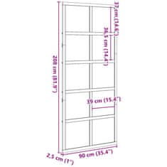 Vidaxl Posuvné dveře bílé 90 x 208 cm masivní borové dřevo