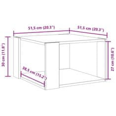 Vidaxl Konferenční stolek hnědý dub 51,5x51,5x30 cm kompozitní dřevo