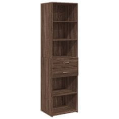 Vidaxl Skříň highboard hnědý dub 50 x 42,5 x 185 cm kompozitní dřevo