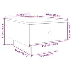 Vidaxl Konferenční stolek kouřový dub 60 x 45 x 31 cm kompozitní dřevo