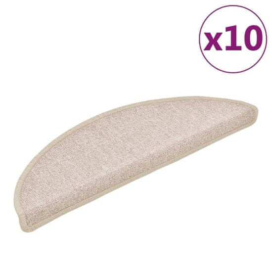 Vidaxl Nášlapy na schody 10 ks 56x17x3 cm taupe