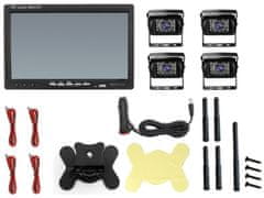Xtech Bezdrátový digitální parkovací a couvací set XPZ-WD4, 12V-24V, 7" LCD + 4x kamera