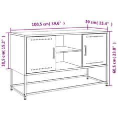 Vidaxl Skříň highboard bílá 36 x 39 x 107 cm ocel