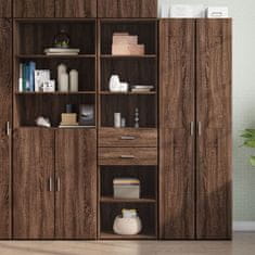 shumee vidaXL Skříň highboard hnědý dub 50 x 42,5 x 185 cm kompozitní dřevo