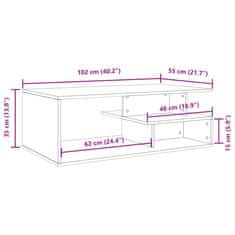 Vidaxl Konferenční stolek dub sonoma 102 x 55 x 35 cm kompozitní dřevo