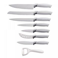 LEBULA Royalty Line RL-WHT7-W: Sada 7 kusů nožů s nepřilnavým povlakem se škrabkou-bílá