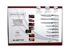 LEBULA Royalty Line RL-WHT7-W: Sada 7 kusů nožů s nepřilnavým povlakem se škrabkou-bílá