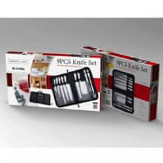 LEBULA Royalty Line RL-K10HL: 10 Pieces Stainless Steel Knife Set with Carrying Case