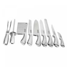 LEBULA Royalty Line RL-K10HL: 10 Pieces Stainless Steel Knife Set with Carrying Case