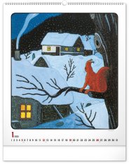 Grooters NOTIQUE Nástěnný kalendář Josef Lada 2025, 48 x 56 cm