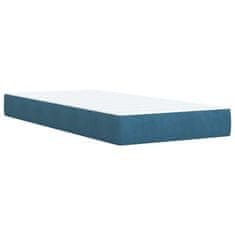 Vidaxl Box spring postel s matrací tmavě modrá 80 x 200 cm samet