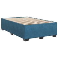 Vidaxl Box spring postel s matrací tmavě modrá 120x190 cm samet