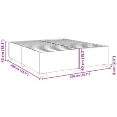 Petromila Rám postele bez matrace světle šedý 200 x 200 cm samet