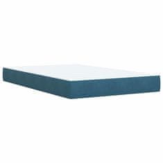 Vidaxl Box spring postel s matrací modrá 120 x 190 cm samet